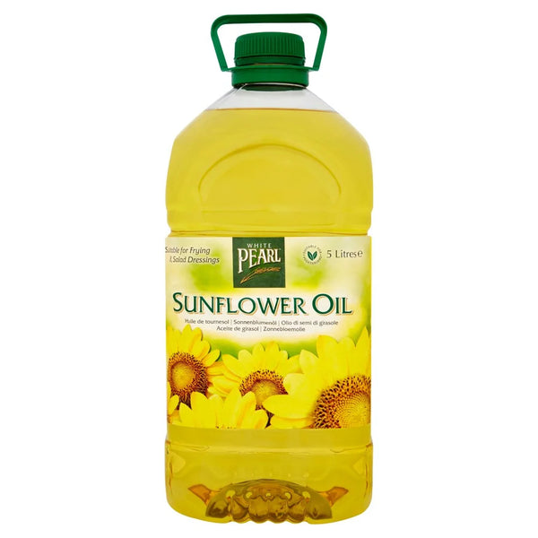 White Pearl Sunflower Oil 5 Litres, front of pack