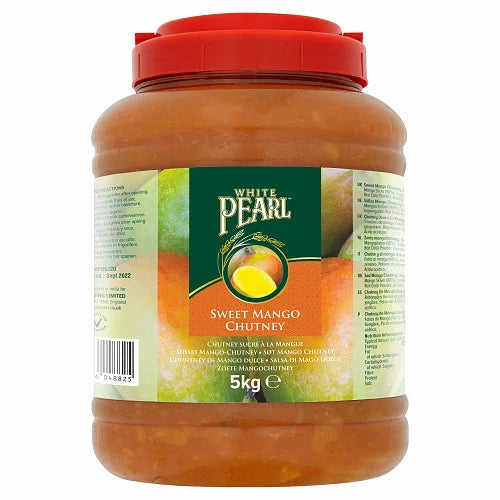 White Pearl Sweet Mango Chutney 5kg, front of pack