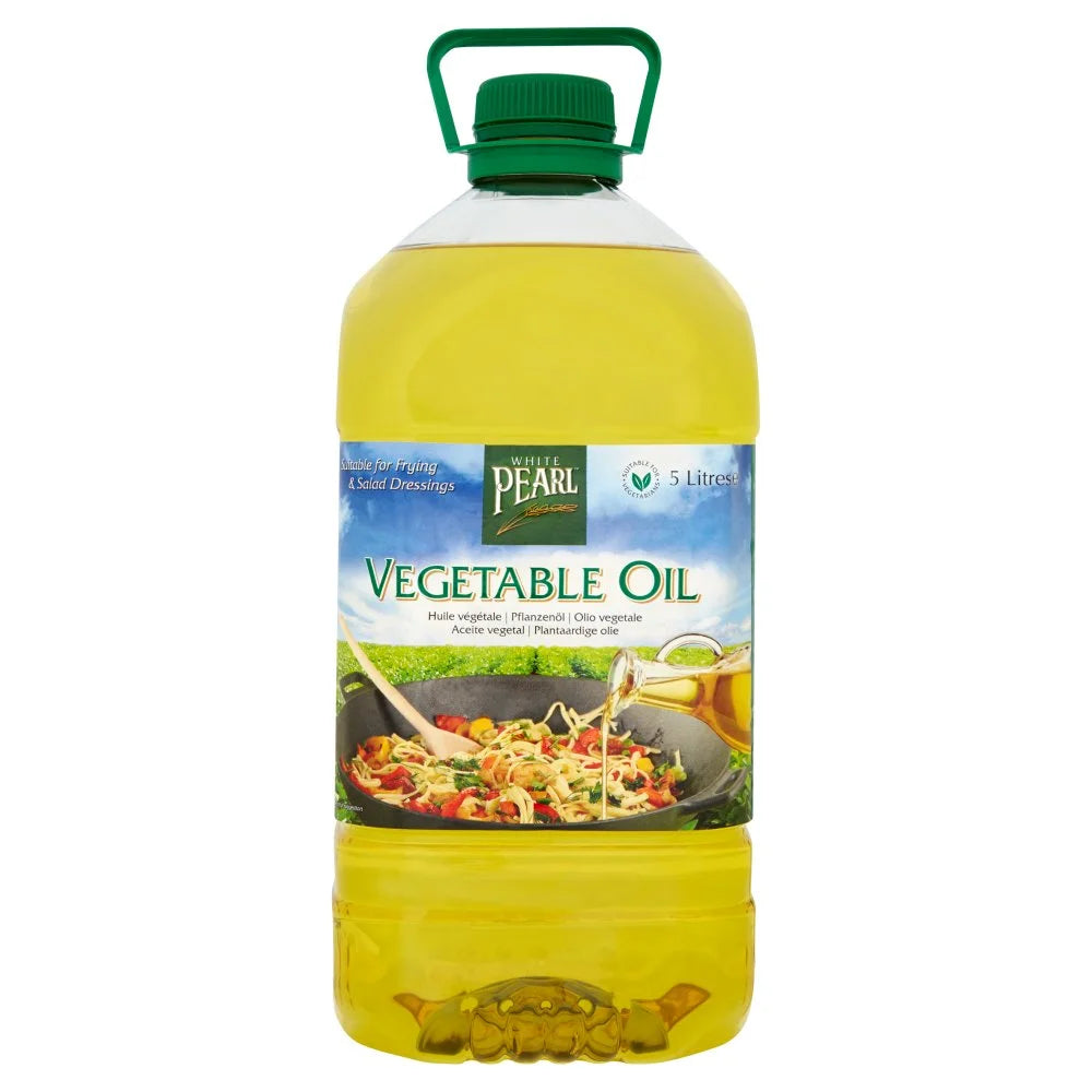White Pearl Vegetable Oil 5 Litres, front of pack