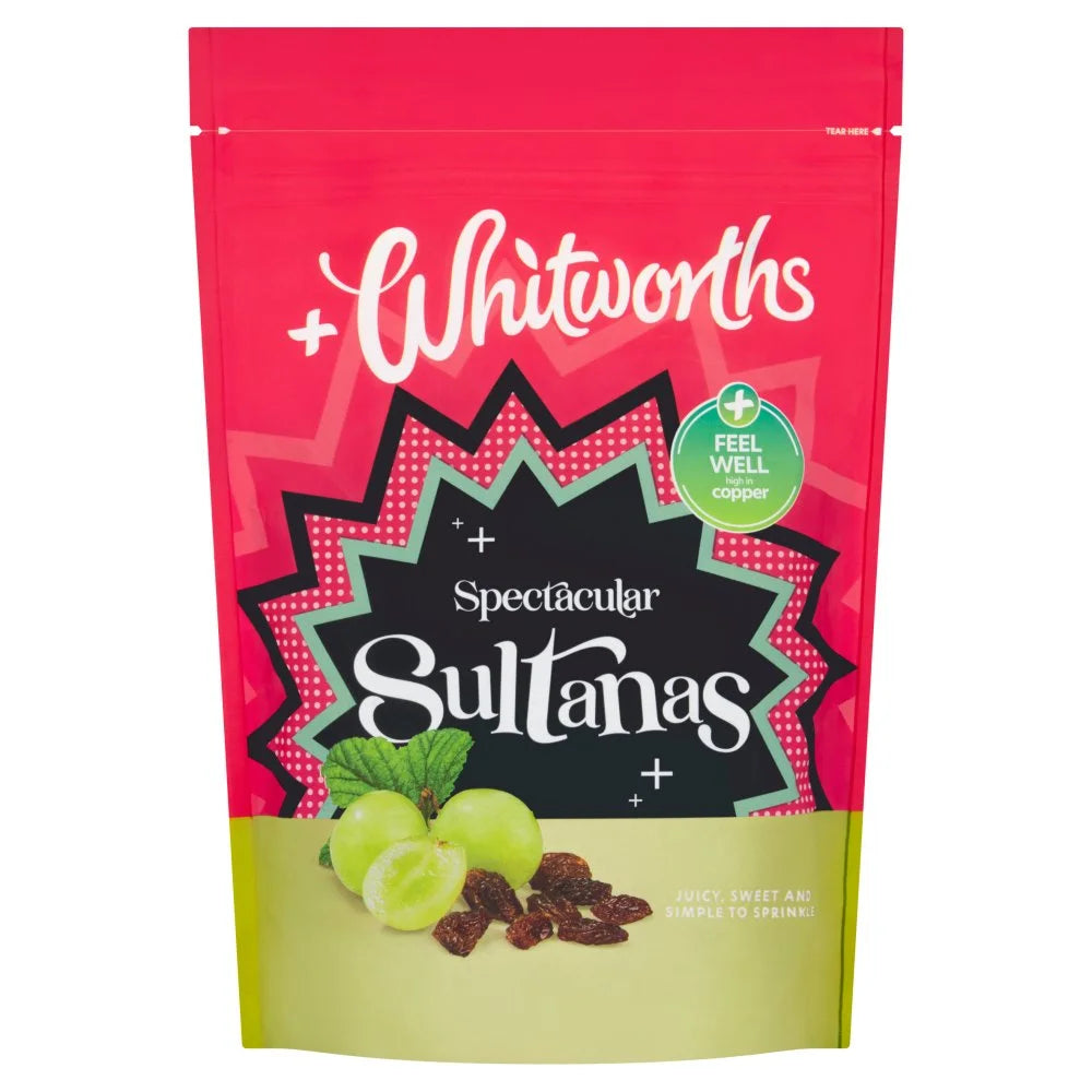 Whitworths Sultanas 325g, front of pack