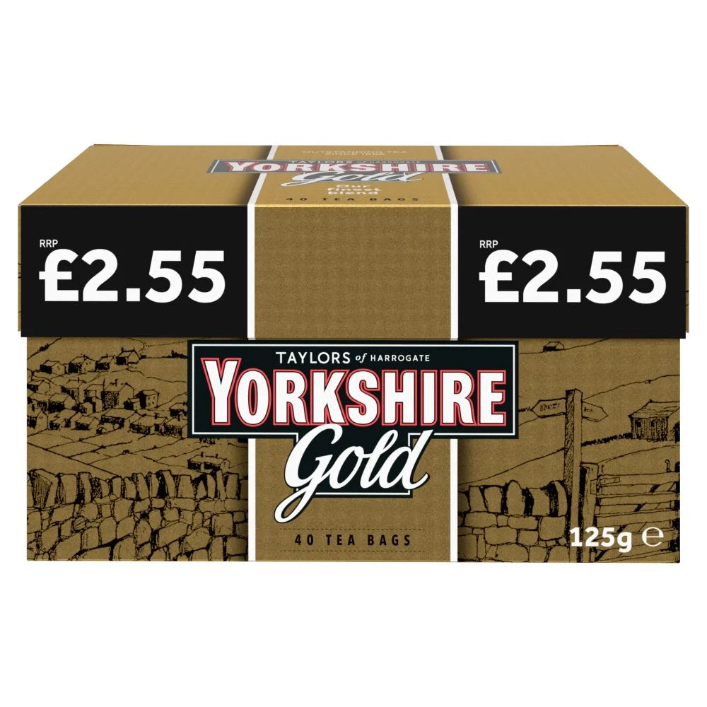 Yorkshire Gold Tea Bags 40 Count 125g, front of pack